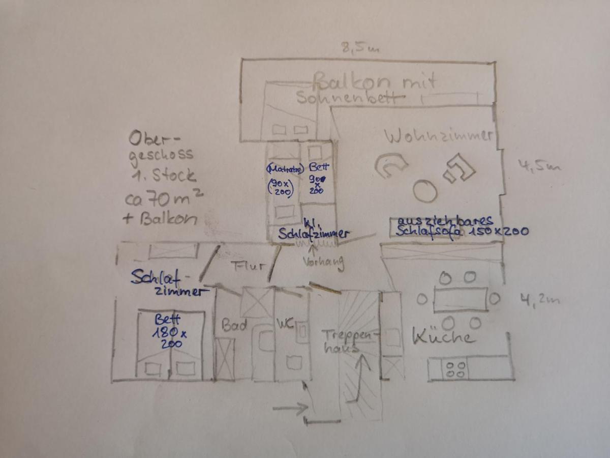 Ferienwohnung Im Haus Lotus Mit Grossem Balkon Und Garten Bad Urach Exterior foto